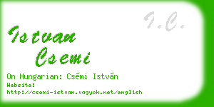istvan csemi business card
