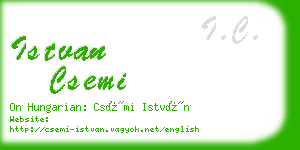 istvan csemi business card